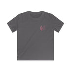 Kids Tee - "Fern & Flicker" Camping Nature Graphic Tee for Girls (Pastel Adventure, Deer & Campfire)