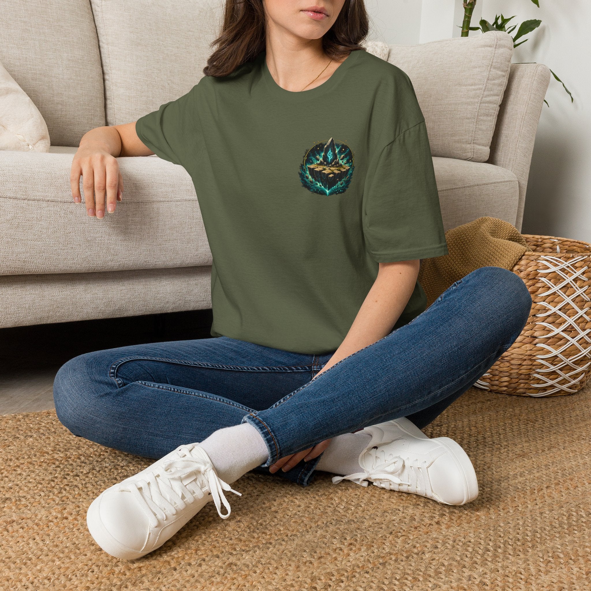 Tap Land and Cry Tee — Floating Island Colorful Graphic T-Shirt