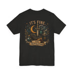 “It’s Fine I Have Inspiration” Sword & Books Fantasy Graphic T‑Shirt