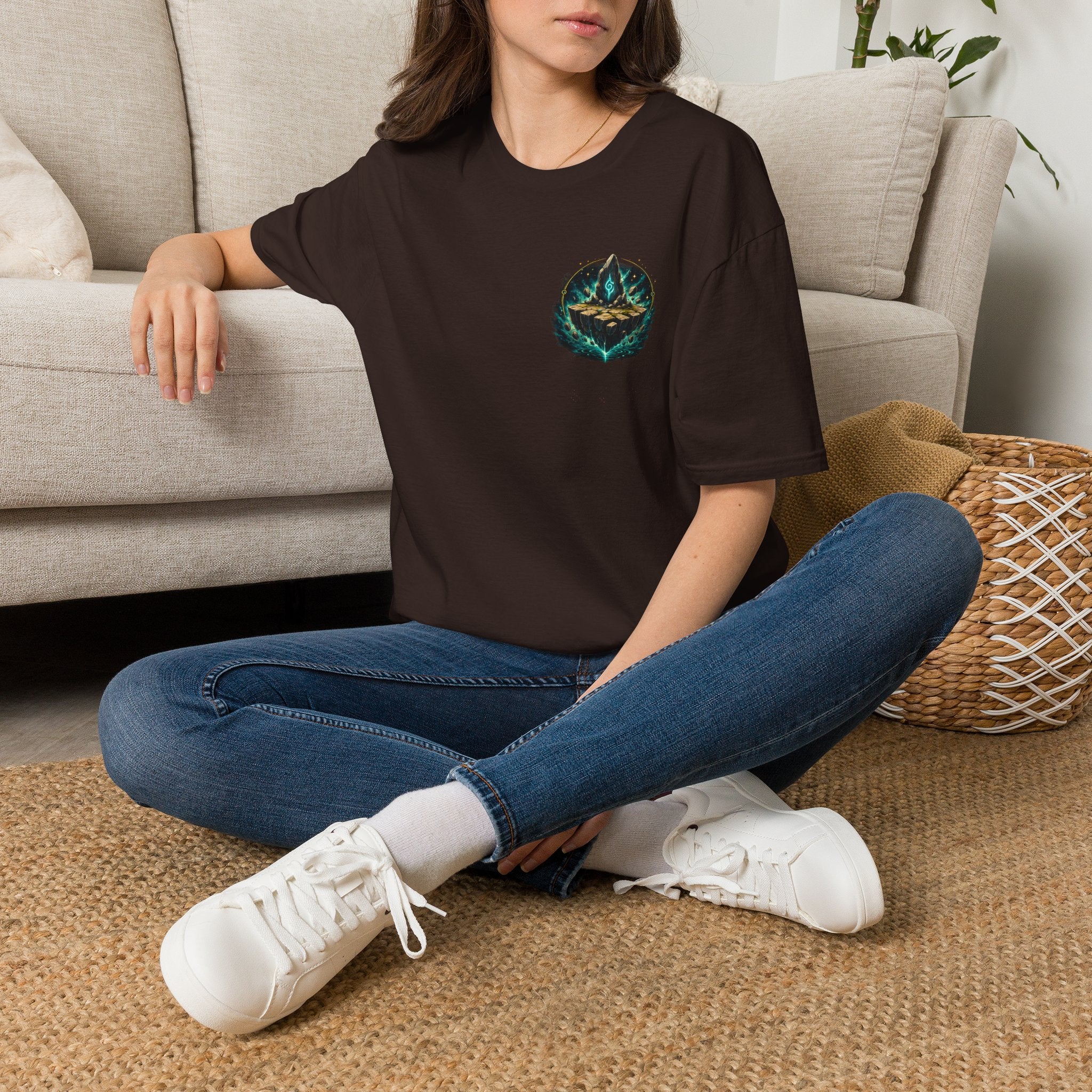 Tap Land and Cry Tee — Floating Island Colorful Graphic T-Shirt