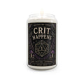 Crit Happens Soy Candle — Scented 13.75oz Gamer D20 Candle