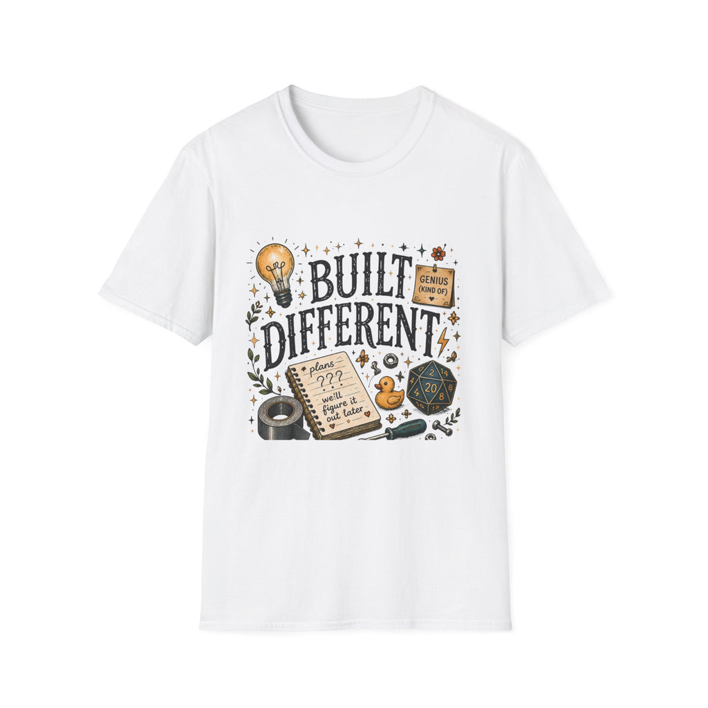 Built Different T-Shirt — "Genius (Kind Of)" Inspirational Graphic Tee