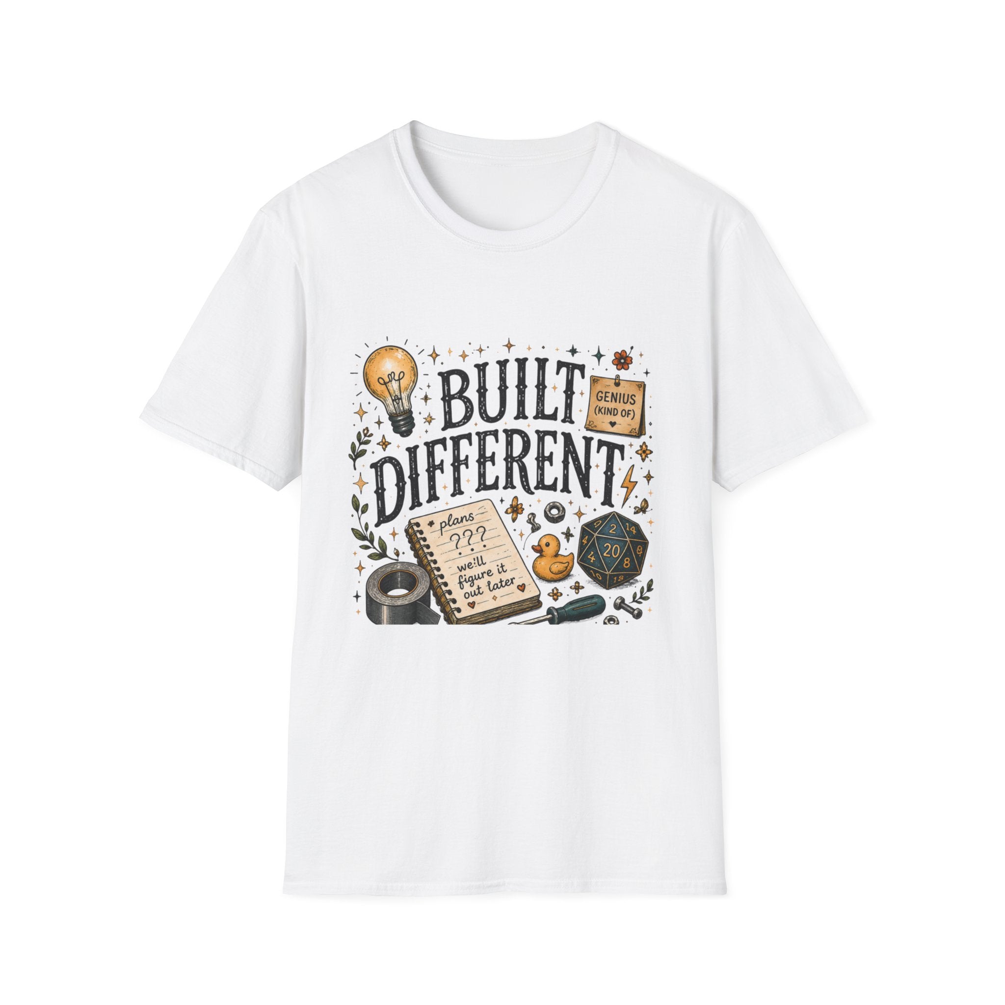 Built Different T-Shirt — "Genius (Kind Of)" Inspirational Graphic Tee