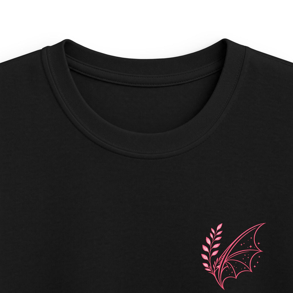 Kids Tee - "Fern & Flicker" Camping Nature Graphic Tee for Girls (Pastel Adventure, Deer & Campfire)