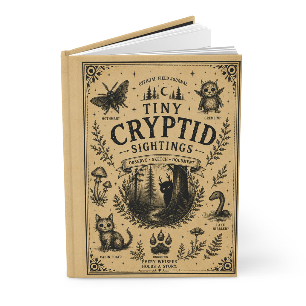 Tiny Cryptid Sightings Sketchbook: Vintage Woodland Notebook for Field Notes & Nature Journaling