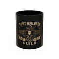 Fort Builders Guild Coffee Mug — Rustic Gamer Fort-Building Design (11oz)