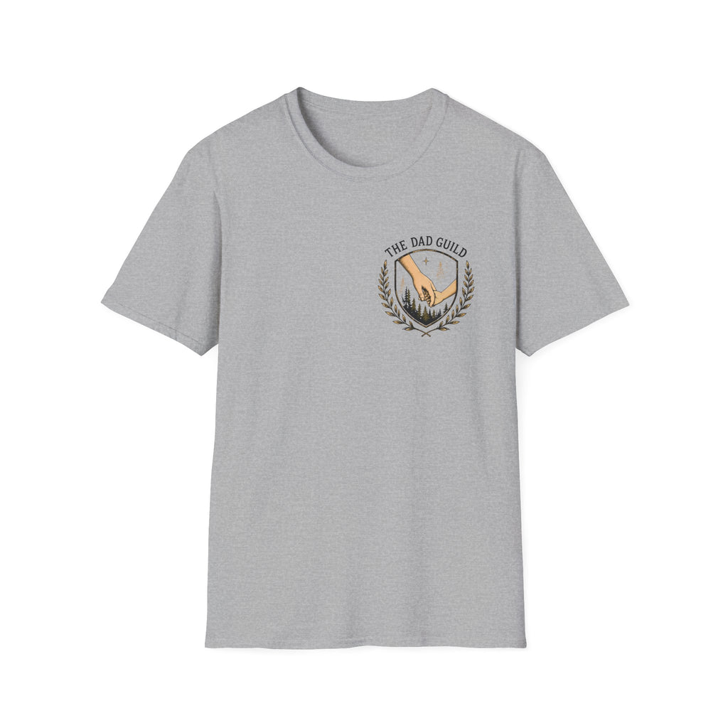 "The Dad Guild" Crest Tee - Fatherhood Logo, Handshake Design