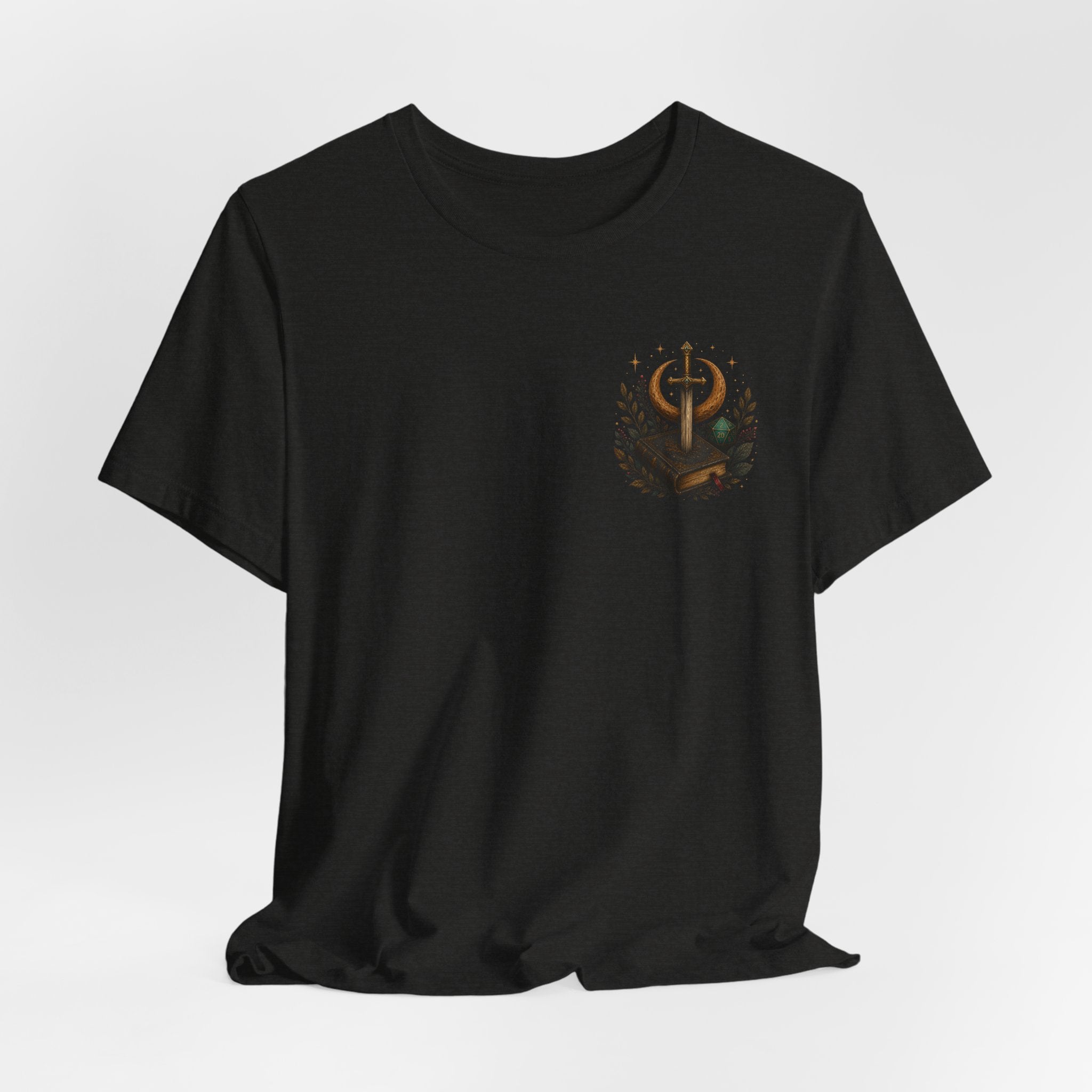 “It’s Fine I Have Inspiration” Sword & Books Fantasy Graphic T‑Shirt
